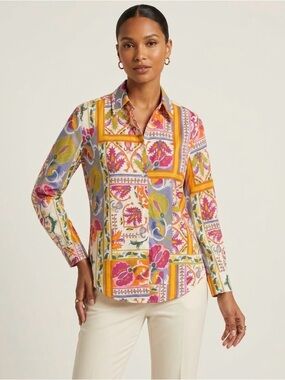 C&C California Multicolor Floral Paisley Button-Down Shirt
